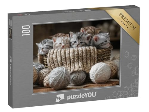 puzzleYOU: Puzzle 100 Teile „Gruppe von kleinen gestreiften Kätzchen“ – aus der Puzzle-Kollektion Katzen-Puzzles puzzleYOU: Puzzle 100 Teile „Gruppe von kleinen gestreiften Kätzchen“ – aus der Puzzle-Kollektion Katzen-Puzzles von puzzleYOU