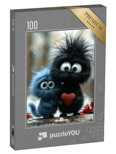 puzzleYOU: Puzzle 100 Teile „LITTLEMONSTERTIME: Max and Mia“ von puzzleYOU