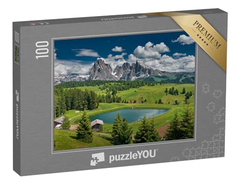 puzzleYOU: Puzzle 100 Teile „Landschaft rund um die Seiser ALM, Dolomiten, Südtirol“ – aus der Puzzle-Kollektion Seiser ALM von puzzleYOU