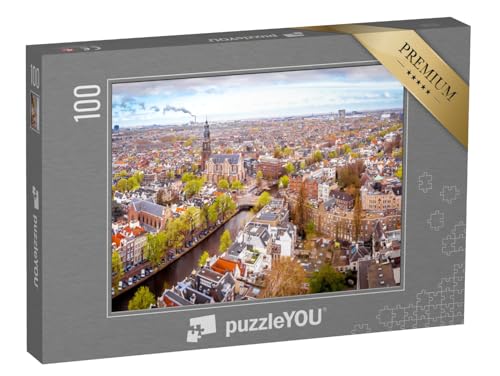 puzzleYOU: Puzzle 100 Teile „Luftaufnahme von Amsterdam, Niederlande“ – aus der Puzzle-Kollektion Holland von puzzleYOU