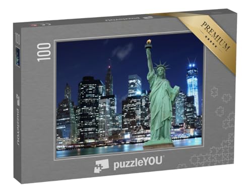 puzzleYOU: Puzzle 100 Teile „Manhattan mit Freiheitsstatue: Skyline bei Nacht, New York“ – aus der Puzzle-Kollektion Amerika, Amerikanische Städte puzzleYOU: Puzzle 100 Teile „Manhattan mit Freiheitsstatue: Skyline bei Nacht, New York“ – aus der Puzzle-Kollektion Amerika, Amerikanische Städte von puzzleYOU