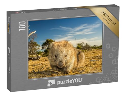 puzzleYOU: Puzzle 100 Teile „Nahaufnahme eines Wombats, der in Tasmanien heimisch ist“ – aus der Puzzle-Kollektion Wombats, Exotische Tiere & Trend-Tiere von puzzleYOU