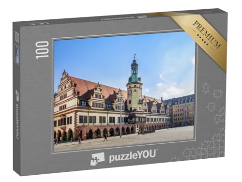 puzzleYOU: Puzzle 100 Teile „Rathaus du Markt in Leipzig“ – aus der Puzzle-Kollektion Leipzig, Deutsche Städte, Deutsche Großstädte von puzzleYOU