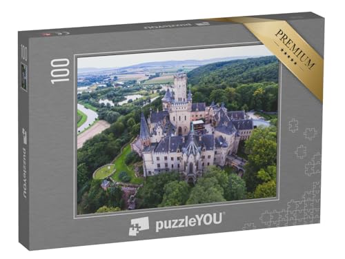 puzzleYOU: Puzzle 100 Teile „Schloss Marienburg bei Hannover, Luftaufnahme, Niedersachen, Deutschland“ – aus der Puzzle-Kollektion Niedersachsen von puzzleYOU