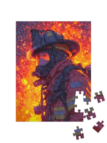 puzzleYOU: Puzzle 100 Teile „Silhouette des Feuerwehrhelden“ – aus der Puzzle-Kollektion Feuerwehr puzzleYOU: Puzzle 100 Teile „Silhouette des Feuerwehrhelden“ – aus der Puzzle-Kollektion Feuerwehr von puzzleYOU