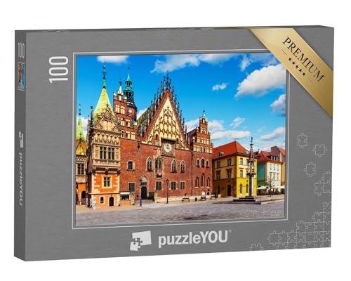 puzzleYOU: Puzzle 100 Teile „Sommer am Alten Rathaus in Breslau, Polen“ – aus der Puzzle-Kollektion Polen von puzzleYOU