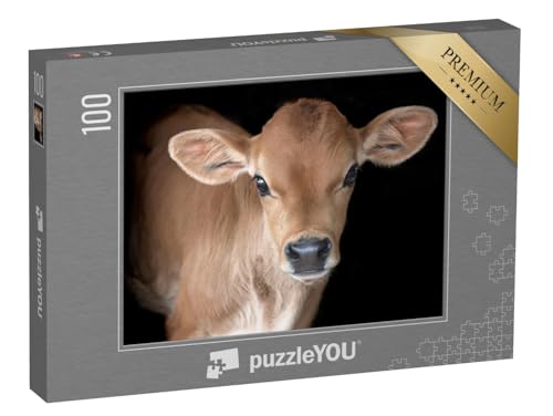 puzzleYOU: Puzzle 100 Teile „Süßes Jersey Kalb“ – aus der Puzzle-Kollektion Kühe & Kälber von puzzleYOU