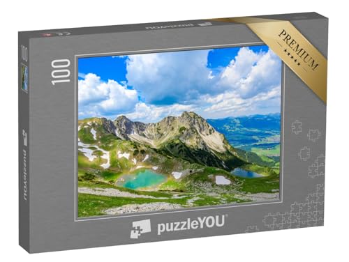 puzzleYOU: Puzzle 100 Teile „Wunderschöner Gaisalpsee und das Rubihorn bei Oberstdorf, Deutschland“ – aus der Puzzle-Kollektion Allgäu von puzzleYOU