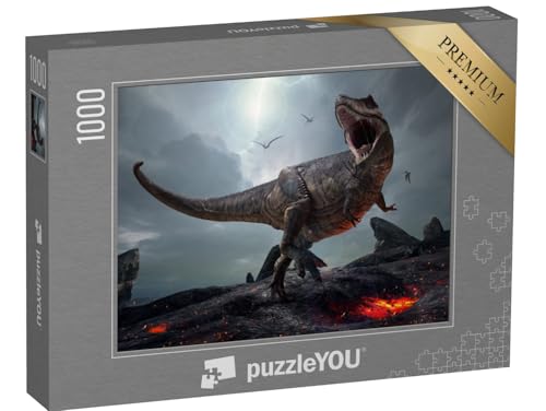 puzzleYOU: Puzzle 1000 Teile „3D-Rendering des Königs der Dinosaurier: Tyrannosaurus Rex“ – aus der Puzzle-Kollektion Dinosaurier, Tiere aus Fantasy & Urzeit von puzzleYOU