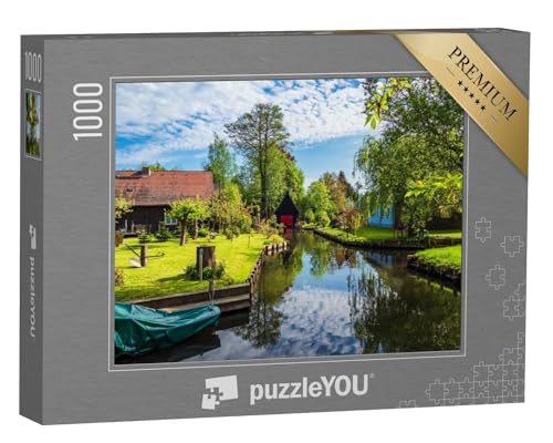 puzzleYOU: Puzzle 1000 Teile „Alte Katen im Spreewald, Deutschland“ – aus der Puzzle-Kollektion Spreewald, Brandenburg von puzzleYOU