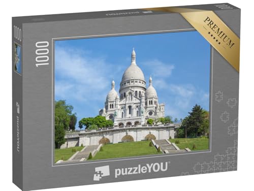 puzzleYOU: Puzzle 1000 Teile „Basilika Sacre Coeur am Montmartre-Hügel, Paris, Frankreich“ – aus der Puzzle-Kollektion Sacre Coeur von puzzleYOU