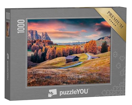 puzzleYOU: Puzzle 1000 Teile „Bergplateau Seiser ALM, Italien“ – aus der Puzzle-Kollektion Dolomiten von puzzleYOU