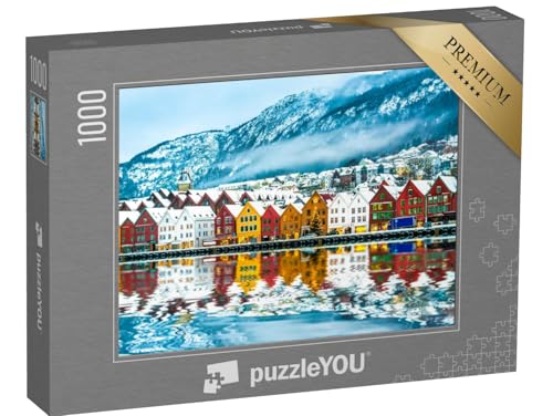 puzzleYOU: Puzzle 1000 Teile „Blick auf Bergen, Norwegen“ – aus der Puzzle-Kollektion Städte, Bergen, Europäische Städte von puzzleYOU