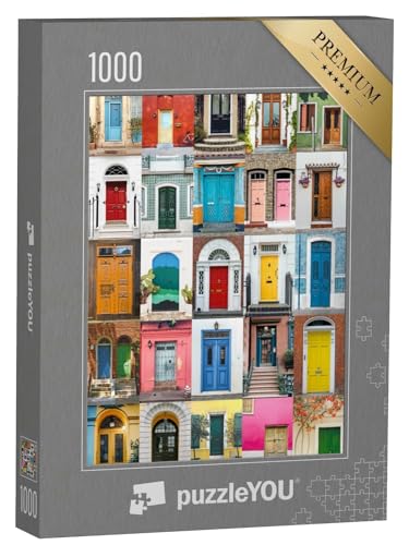puzzleYOU: Puzzle 1000 Teile „Bunte Sammlung von Eingangstüren aus Aller Welt“ – aus der Puzzle-Kollektion Fenster von puzzleYOU