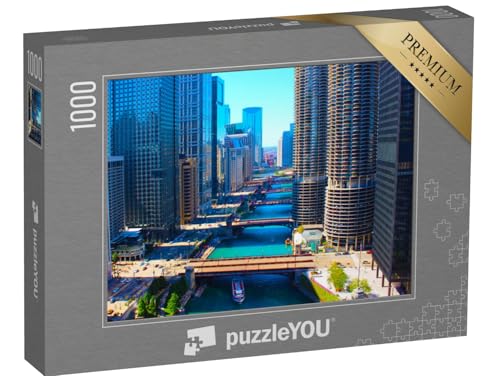 puzzleYOU: Puzzle 1000 Teile „Chicago River“ – aus der Puzzle-Kollektion Amerika, Chicago, Amerikanische Städte von puzzleYOU