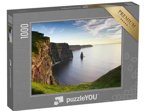 puzzleYOU: Puzzle 1000 Teile „Cliffs of Moher im stimmungsvollen Sonnenuntergang, Irland“ – aus der Puzzle-Kollektion Irland von puzzleYOU