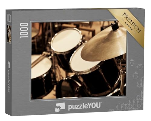 puzzleYOU: Puzzle 1000 Teile „Detailstudie: EIN Schlagzeug“ – aus der Puzzle-Kollektion Musik, Menschen von puzzleYOU