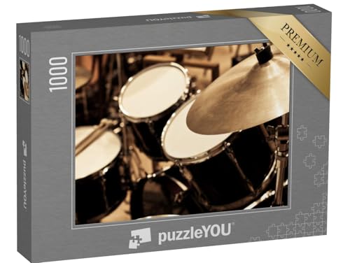 puzzleYOU: Puzzle 1000 Teile „Detailstudie: EIN Schlagzeug“ – aus der Puzzle-Kollektion Musik, Menschen von puzzleYOU