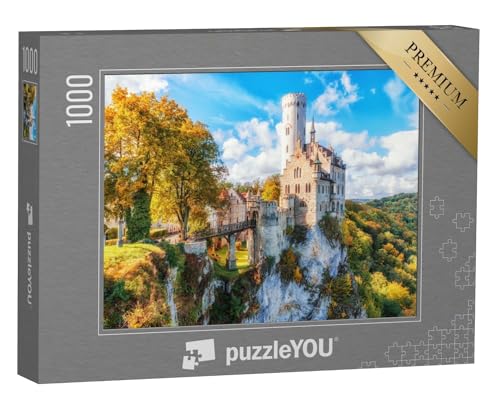 puzzleYOU: Puzzle 1000 Teile „Deutschland, Schloss Lichtenstein in Baden-Württemberg“ – aus der Puzzle-Kollektion Deutschland von puzzleYOU