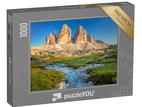 puzzleYOU: Puzzle 1000 Teile „Die berühmten DREI Zinnen in den Dolomiten, Italien“ – aus der Puzzle-Kollektion Berge, DREI Zinnen von puzzleYOU