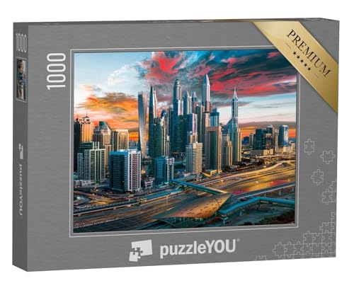 puzzleYOU: Puzzle 1000 Teile „Dubai Marina, Symbol des Jumeirah-Strandes und der Stadt Dubai“ – aus der Puzzle-Kollektion Skylines von puzzleYOU