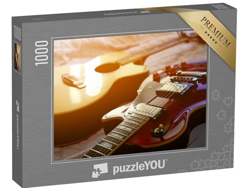 puzzleYOU: Puzzle 1000 Teile „E-Gitarre und Akustikgitarre“ – aus der Puzzle-Kollektion Musik, Menschen von puzzleYOU