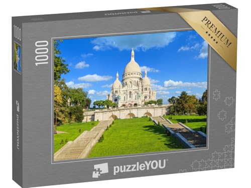 puzzleYOU: Puzzle 1000 Teile „Eine Nahaufnahme der Basilika Sacre Coeur in Montmartre in Paris, Frankreich“ von puzzleYOU