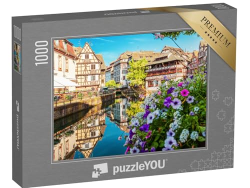 puzzleYOU: Puzzle 1000 Teile „Fachwerkhäuser in La Petite France, Straßburg, Elsass“ – aus der Puzzle-Kollektion Frankreich von puzzleYOU