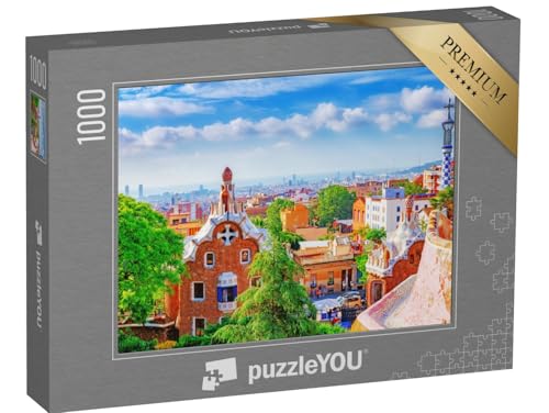 puzzleYOU: Puzzle 1000 Teile „Fantastische Aussicht auf Barcelona Stadt vom Park Güell“ – aus der Puzzle-Kollektion Europa von puzzleYOU