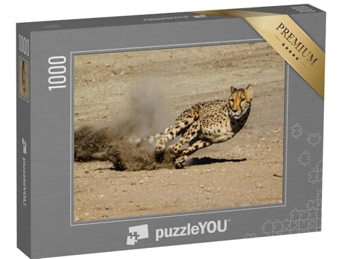 puzzleYOU: Puzzle 1000 Teile „Gepard: schnell und wendig“ – aus der Puzzle-Kollektion Safari, Geparden, Tiere in Savanne & Wüste von puzzleYOU