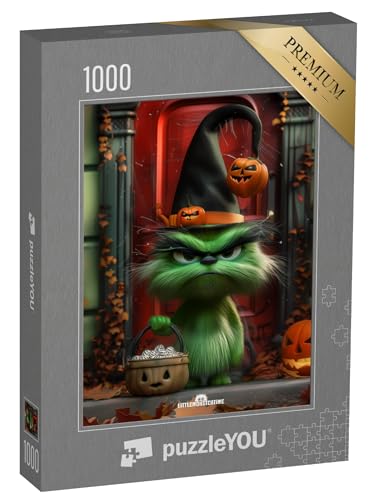 puzzleYOU: Puzzle 1000 Teile „LITTLEMONSTERTIME: Halloween Grumpkin“ von puzzleYOU