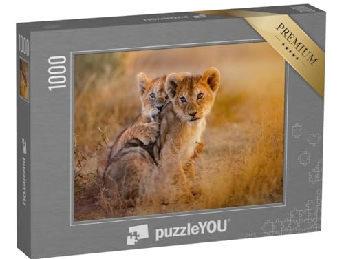 puzzleYOU: Puzzle 1000 Teile „Löwenjungen Spielen“ – aus der Puzzle-Kollektion Tiere, Kenia, Safari, Savanne puzzleYOU: Puzzle 1000 Teile „Löwenjungen Spielen“ – aus der Puzzle-Kollektion Tiere, Kenia, Safari, Savanne von puzzleYOU