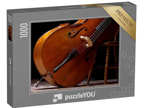 puzzleYOU: Puzzle 1000 Teile „Nahaufnahme: EIN Kontrabass“ – aus der Puzzle-Kollektion Musik, Menschen von puzzleYOU