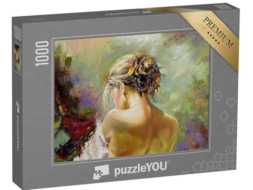 puzzleYOU: Puzzle 1000 Teile „Porträt: Rückenansicht Einer Frau“ – aus der Puzzle-Kollektion Kunstwerke von puzzleYOU