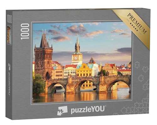 puzzleYOU: Puzzle 1000 Teile „Prag - Karlsbrücke, Tschechische Republik“ – aus der Puzzle-Kollektion Prag, Brücken, Brücken & Brunnen von puzzleYOU