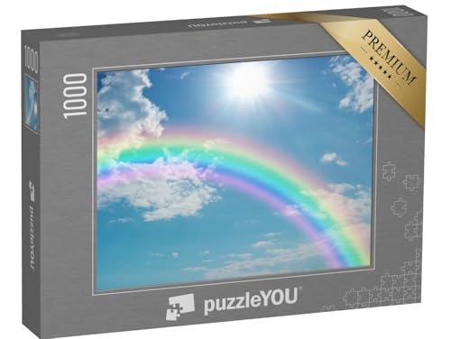 puzzleYOU: Puzzle 1000 Teile „Regenbogen an strahlendem Himmel“ – aus der Puzzle-Kollektion Regenbogen von puzzleYOU