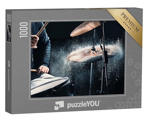 puzzleYOU: Puzzle 1000 Teile „Schlagzeuger an seinem Instrument“ – aus der Puzzle-Kollektion Musik, Menschen von puzzleYOU