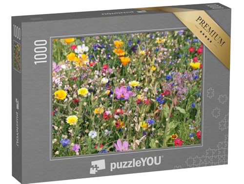 puzzleYOU: Puzzle 1000 Teile „Schöne Bunte Wiese mit Wildblumen“ – aus der Puzzle-Kollektion Blumenwiesen, Blumen & Pflanzen von puzzleYOU