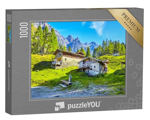 puzzleYOU: Puzzle 1000 Teile „Schöner Alter Bergbauernhof, Stubaital, Tirol, Österreich“ – aus der Puzzle-Kollektion Berge & Täler von puzzleYOU