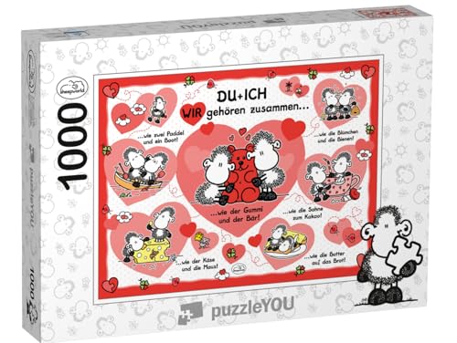 puzzleYOU: Puzzle 1000 Teile „Du und Ich – wir gehören zusammen!“ von puzzleYOU