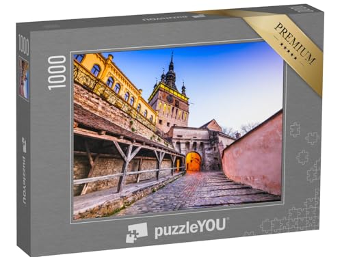 puzzleYOU: Puzzle 1000 Teile „Sighisoara, Rumänien: Mittelalterlichen Festungsstadt“ – aus der Puzzle-Kollektion Weitere Europa-Motive von puzzleYOU