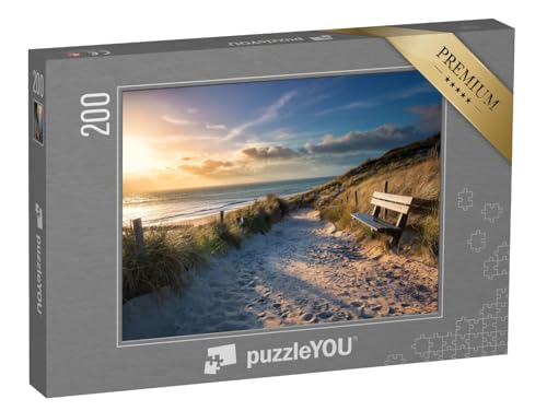 puzzleYOU: Puzzle 200 Teile „Abendsonne auf dem Weg zum Meeresstrand, Holland“ – aus der Puzzle-Kollektion Schleswig-Holstein von puzzleYOU