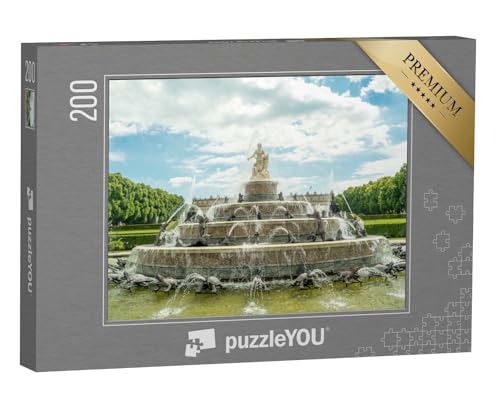 puzzleYOU: Puzzle 200 Teile „Brunnen am König-Ludwigs-Schloss auf der Herreninsel, Chiemsee, Deutschland“ – aus der Puzzle-Kollektion Chiemsee, Schlösser von puzzleYOU