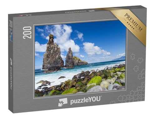 puzzleYOU: Puzzle 200 Teile „Felsküste mit Kleiner Insel Riberira da Janela, Madeira, Portugal“ – aus der Puzzle-Kollektion Madeira von puzzleYOU