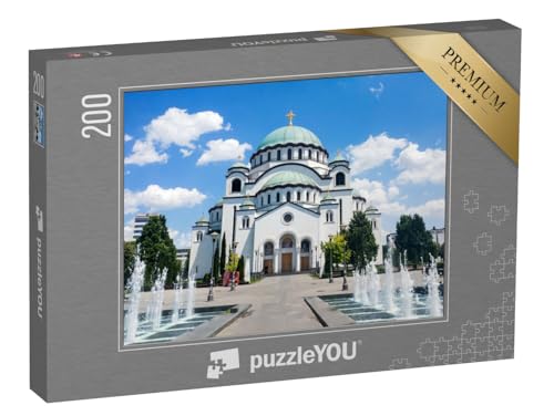 puzzleYOU: Puzzle 200 Teile „Kirche des Heiligen Sava in Belgrad, Serbien“ – aus der Puzzle-Kollektion Weitere Europa-Motive von puzzleYOU