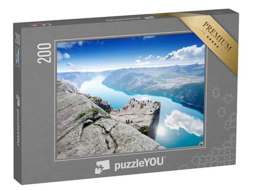 puzzleYOU: Puzzle 200 Teile „Klippe Preikestolen am Lysefjord in Norwegen“ – aus der Puzzle-Kollektion Skandinavien von puzzleYOU