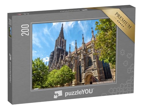 puzzleYOU: Puzzle 200 Teile „Münster der Stadt ULM, Deutschland“ – aus der Puzzle-Kollektion ULM, Ulmer Münster von puzzleYOU