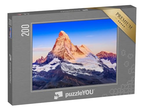 puzzleYOU: Puzzle 200 Teile „Nordwand des Matterhorns bei Sonnenaufgang, Zermatt, Schweiz“ – aus der Puzzle-Kollektion Berge von puzzleYOU