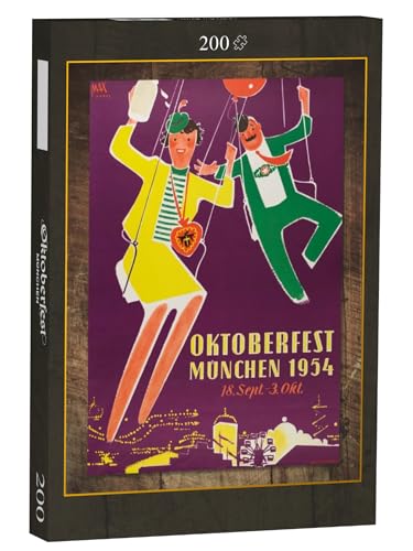 puzzleYOU: Puzzle 200 Teile „Oktoberfest München 1954 Wiesnplakat“ von puzzleYOU
