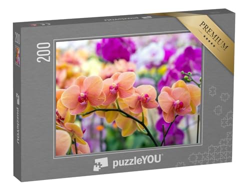 puzzleYOU: Puzzle 200 Teile „Schönheit der Natur: Orchideen“ – aus der Puzzle-Kollektion Flora, Blumen, Pflanzen, Blumen & Pflanzen von puzzleYOU